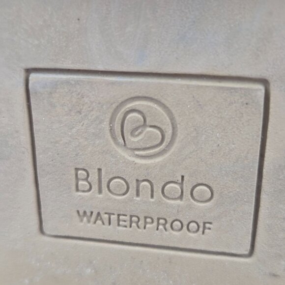 Blondo Waterproof Lace-Up Suede Ankle Boots W/ Faux Shearling Lining Tan Size 7 - Picture 9 of 15